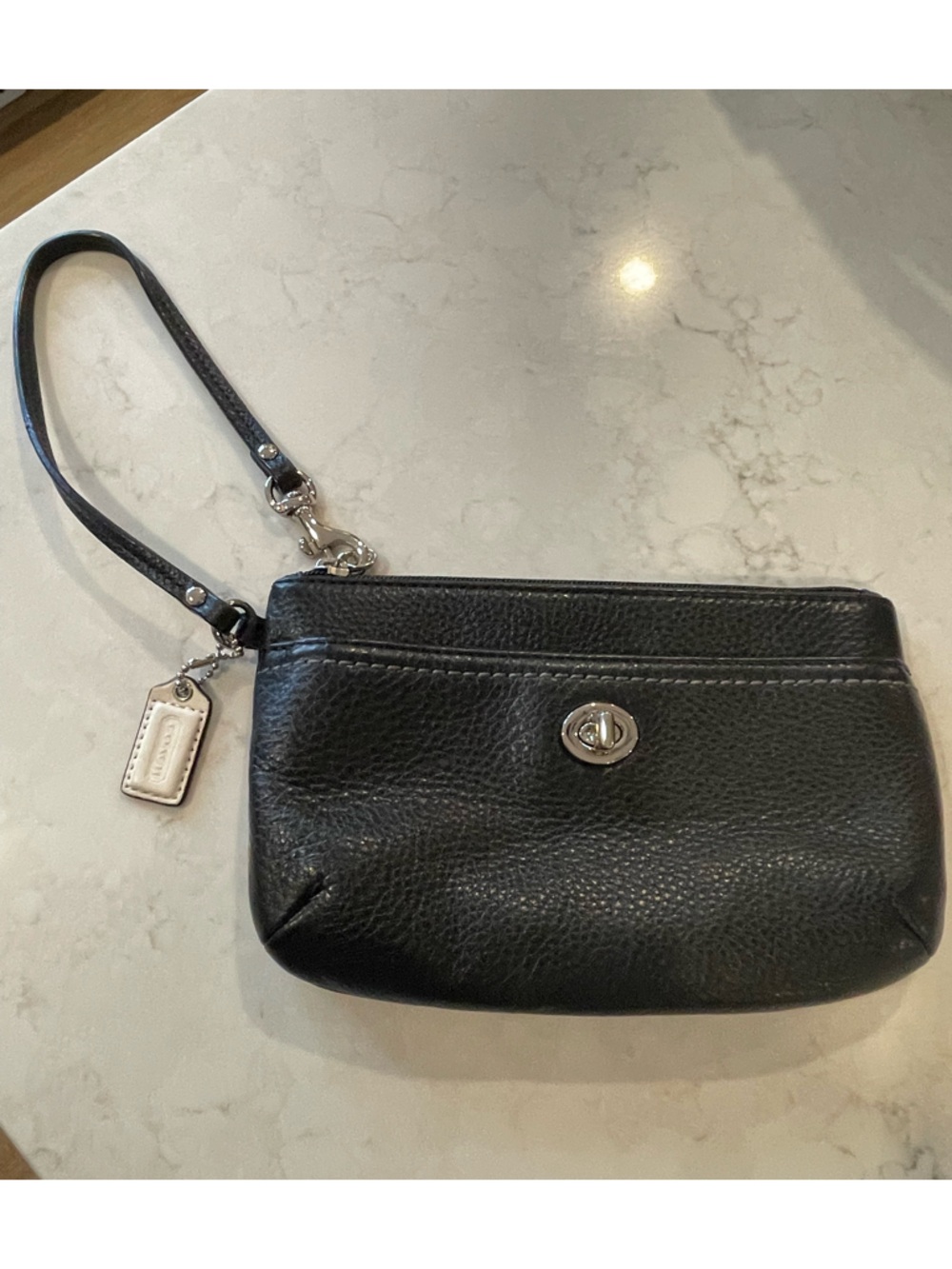 Coach Black Leather Wristlet - Picture 7 of 7